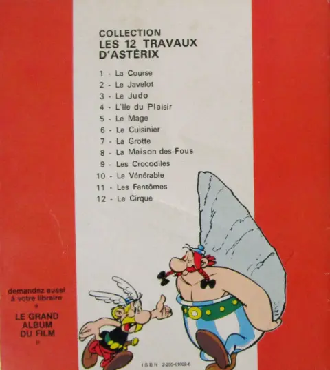 Verso de l'album Les 12 travaux d'Astérix Tome 2 Le javelot