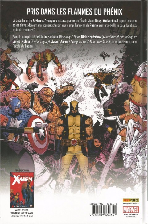 Verso de l'album Wolverine and the X-Men Tome 2 Avengers vs X-Men