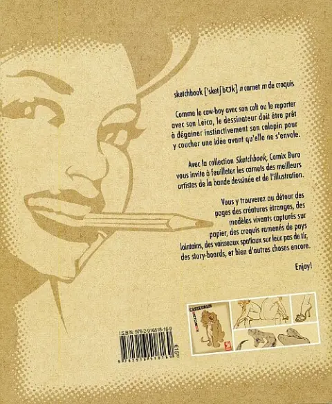 Verso de l'album Sketchbook - Comix Buro Sketchbook Cassegrain