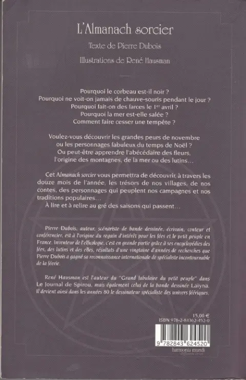 Verso de l'album L'Almanach sorcier