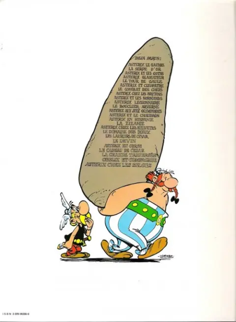 Verso de l'album Astérix Tome 10 Astérix Légionnaire
