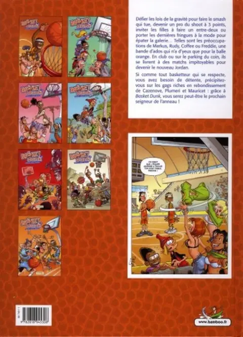 Verso de l'album Basket dunk Tome 1