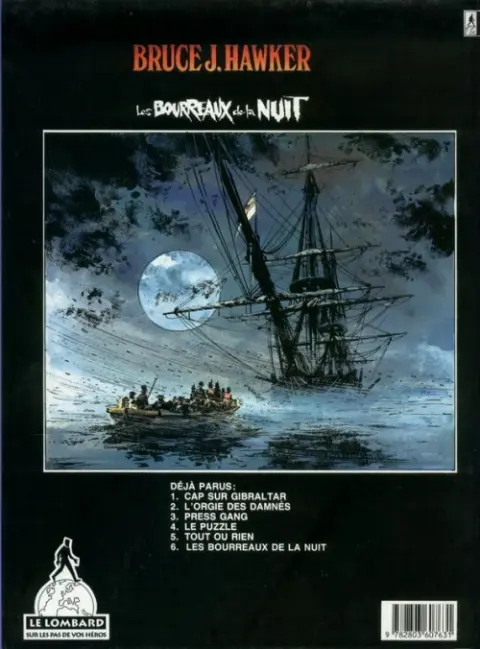 Verso de l'album Bruce J. Hawker Tome 6 Les bourreaux de la nuit