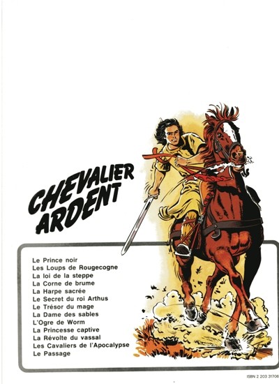 Verso de l'album Chevalier Ardent Tome 6 Le secret du roi Arthus