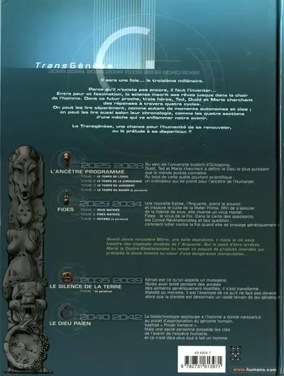 Verso de l'album Fides Tome 1 Opus matrice