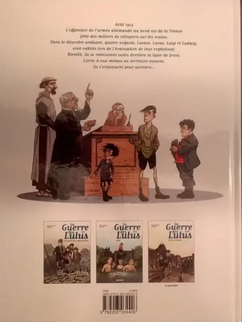 Verso de l'album La Guerre des Lulus Tome 1 La maison des enfants trouvés