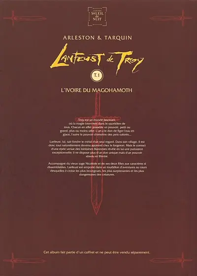 Verso de l'album Lanfeust de Troy Tome 1 L'ivoire du Magohamoth