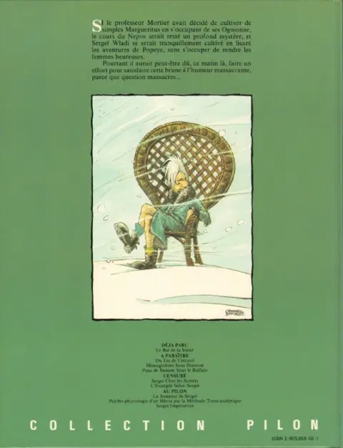 Verso de l'album Le Bal de la sueur Tome 1 Sergeï Wladi