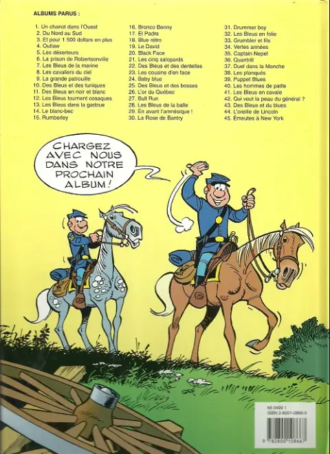 Verso de l'album Les Tuniques Bleues Tome 9 La grande patrouille