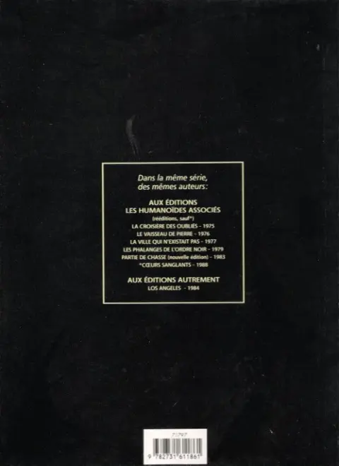 Verso de l'album La Ville qui n'existait pas