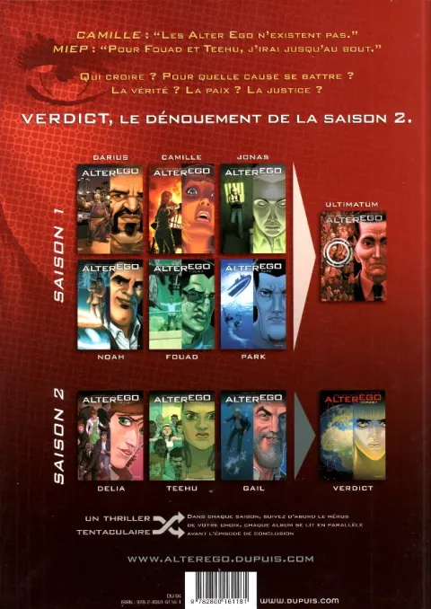 Verso de l'album Alter ego Tome 11 Verdict