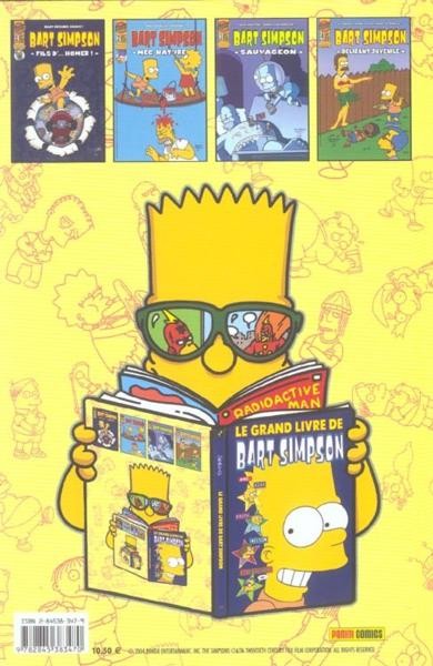 Verso de l'album Bart Simpson Le grand livre de Bart Simpson