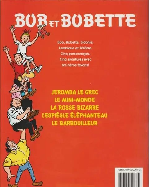 Verso de l'album Bob et Bobette XXL