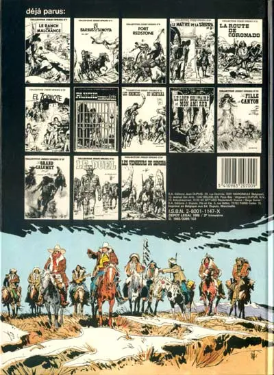 Verso de l'album Jerry Spring Tome 19 Les vengeurs du Sonora