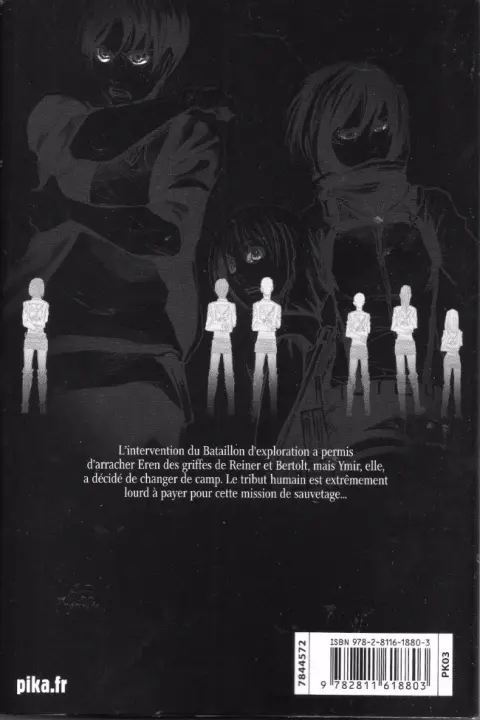 Verso de l'album L'Attaque des Titans 13