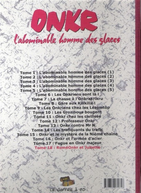 Verso de l'album Onkr Tome 18 Roméonkr et Juliette