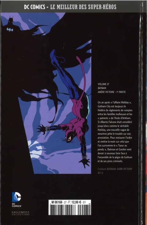 Verso de l'album DC Comics - Le Meilleur des Super-Héros Volume 27 Batman - Amère Victoire - 1re Partie