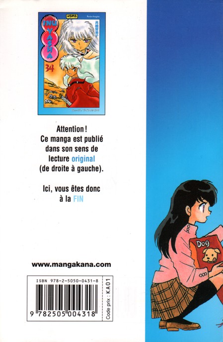 Verso de l'album Inu Yasha 34