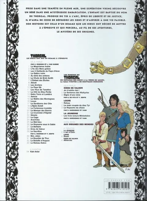 Verso de l'album Thorgal Tome 19 La Forteresse invisible
