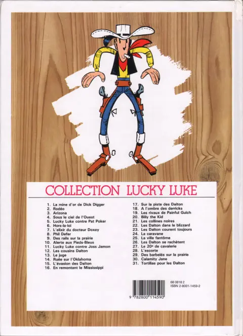 Verso de l'album Lucky Luke Tome 19 Les rivaux de Painful Gulch