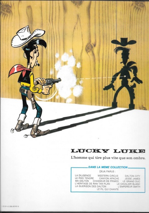 Verso de l'album Lucky Luke Tome 41 L'héritage de Rantanplan