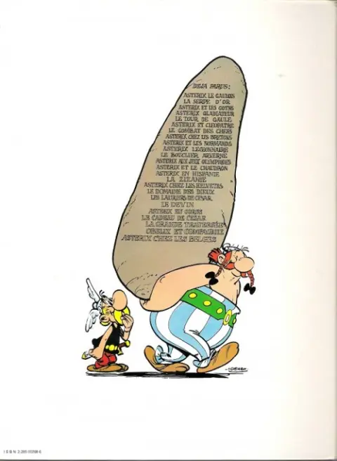 Verso de l'album Astérix Tome 11 Le bouclier Arverne