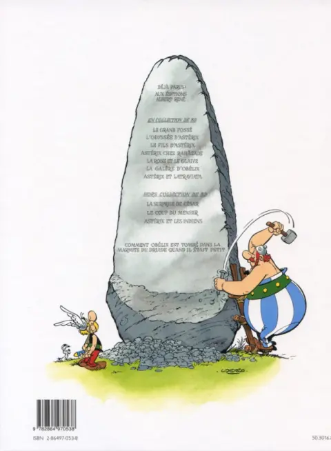 Verso de l'album Astérix Tome 29 La Rose et le Glaive