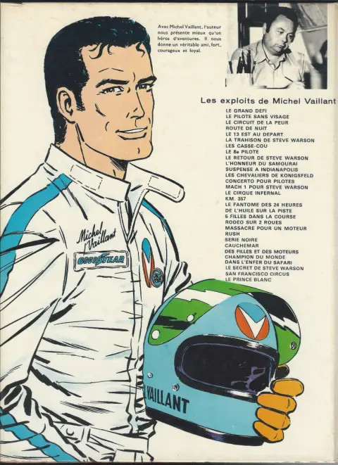 Verso de l'album Michel Vaillant Tome 16 Km.357