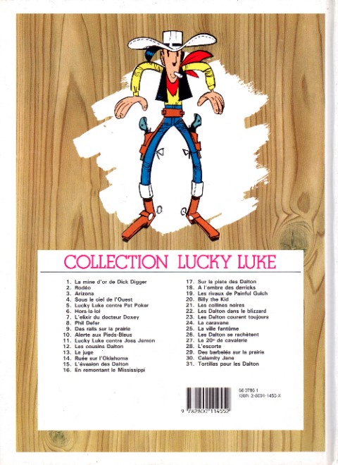 Verso de l'album Lucky Luke Tome 15 L'évasion des Dalton