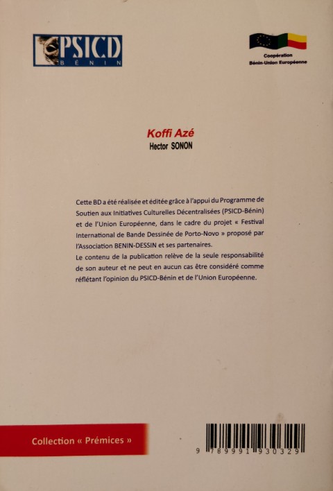 Verso de l'album Koffi Azé