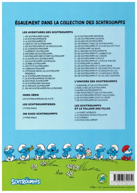 Verso de l'album Les Schtroumpfs Tome 23 Les schtroumpfs joueurs