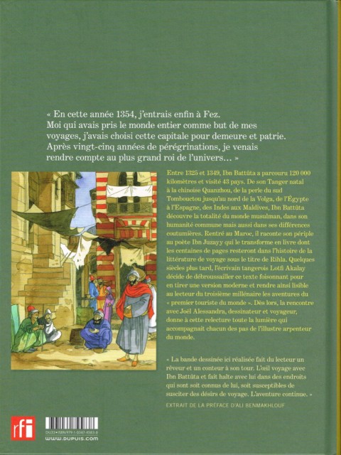 Verso de l'album Les voyages d'Ibn Battûta