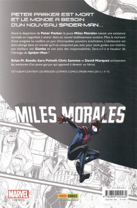 Verso de l'album Miles Morales 1 Spider-Man