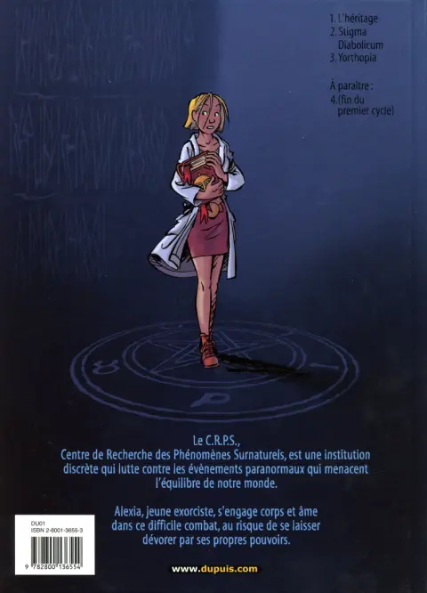 Verso de l'album Les Démons d'Alexia Tome 2 Stigma Diabolicum