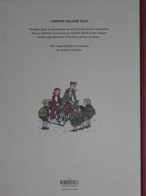 Verso de l'album Spirou et Fantasio - Une aventure de... / Le Spirou de... Tome 13 L'Espoir malgré tout - Première partie - Un mauvais départ