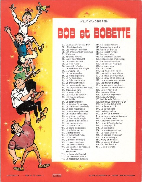 Verso de l'album Bob et Bobette Tome 139 Le toubib des arbres