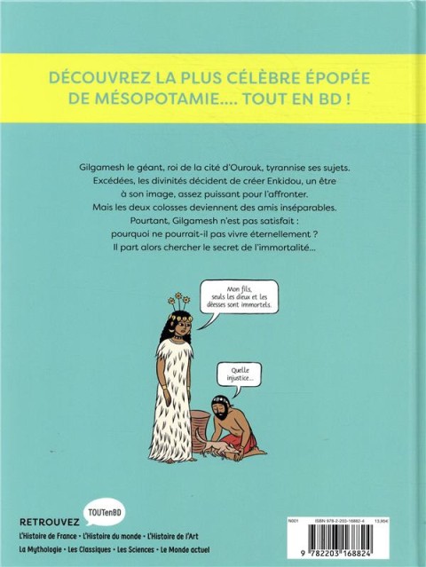 Verso de l'album La Mythologie en BD Tome 12 Gilgamesh