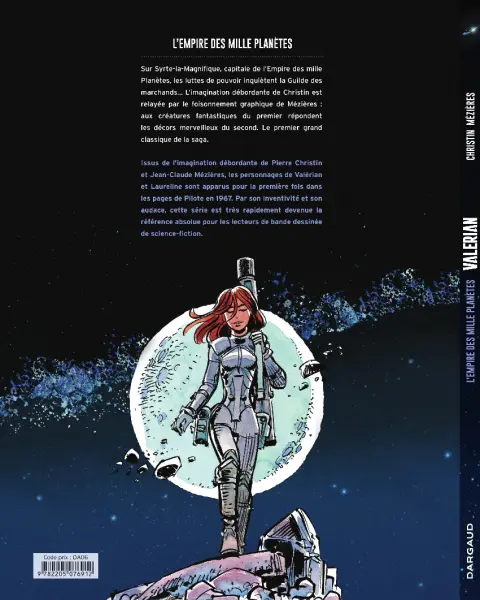 Verso de l'album Valérian Tome 2 L'Empire des mille planètes