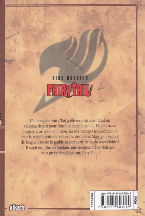 Verso de l'album Fairy Tail 13