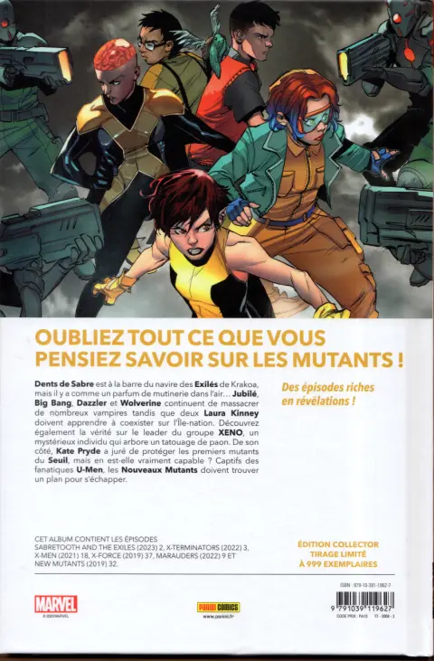 Verso de l'album Destiny of X Volume 18