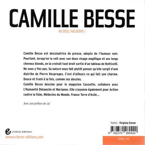 Verso de l'album Les Iconovores #3 Camille Besse