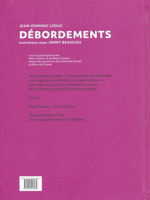 Verso de l'album Débordements