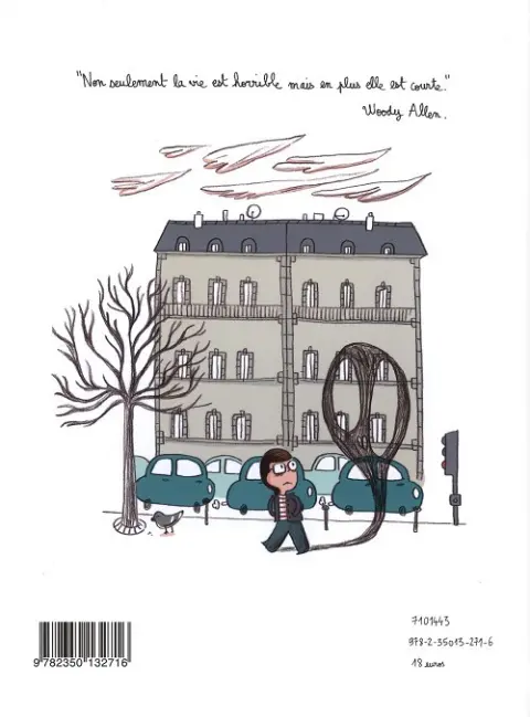Verso de l'album L'Effet kiss pas cool Journal d'une angoissée de la vie