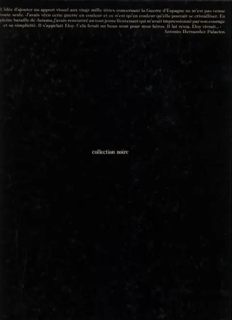 Verso de l'album Eloy Tome 1