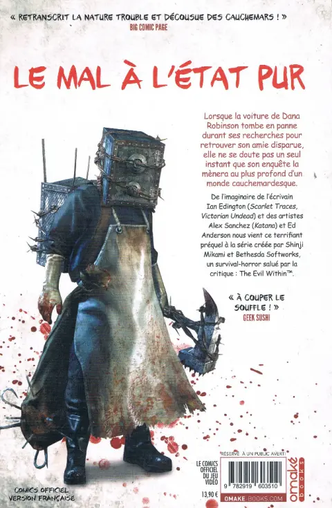 Verso de l'album The Evil Within Tome 1