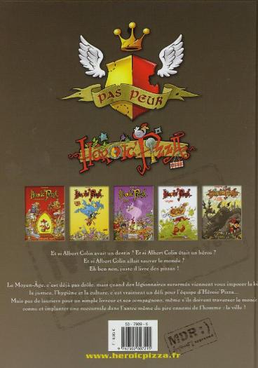 Verso de l'album Héroïc' Pizza Tome 5 Pigeons et dragons