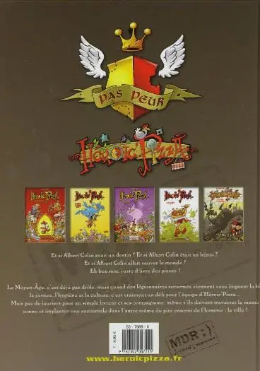 Verso de l'album Héroïc' Pizza Tome 5 Pigeons et dragons