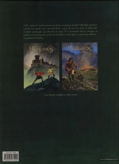 Verso de l'album Highlands Tome 2 Le Survivant des eaux noires