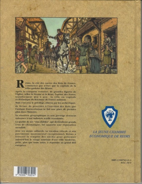 Verso de l'album Histoires des Villes Tome 7 Reims - Cité royale