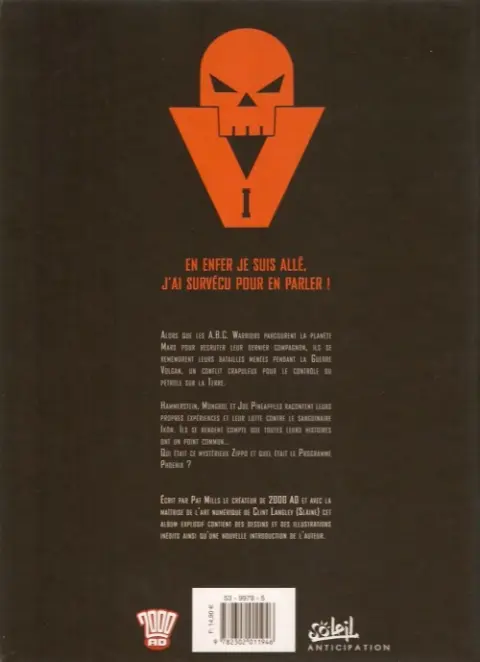 Verso de l'album ABC Warriors Tome 1 La Guerre Volgan 1/4